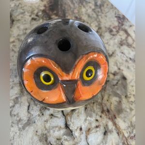 Alabaster OWL Figurine and pen Holder,vintage